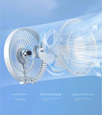 Ventilador portátil con Control remoto para colgar en la pared, ventilador plegable eléctrico recargable por Usb, luz nocturna, Enfriador de aire para el hogar, nuevo, 2023