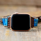 Correa de reloj Aple de piedra Natural, pulsera de pulsera con cuentas bohemias de 38mm/45mm para reloj inteligente Iwatch Series 7, accesorios