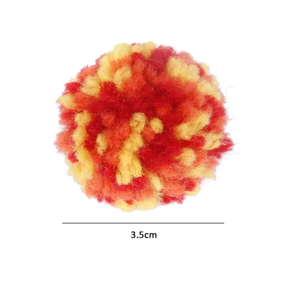 Divertidos juguetes para gatos, Bola de lana colorida, interactivo, alivio del aburrimiento, juguete para gatitos, persecución en interiores, pelotas de peluche, suministros para mascotas