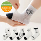 5 pares de calcetines para niños de 1 a 12 años 2025 primavera/verano niños niñas malla calcetines finos transpirables calcetines suaves y cómodos calcetines para niños