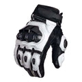 Guantes de moto de cuero PU para hombre, protectores de dedos completos a prueba de viento e impermeables, para montar en moto