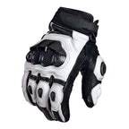 Guantes de moto de cuero PU para hombre, protectores de dedos completos a prueba de viento e impermeables, para montar en moto