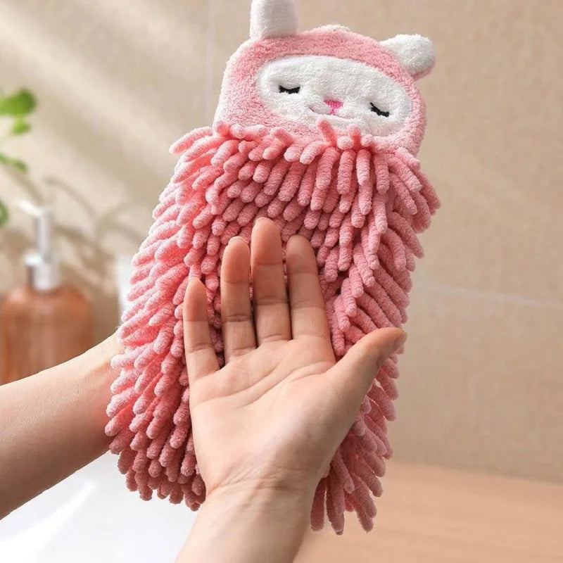 Paño de limpieza de chenilla de secado rápido superabsorbente, toalla de mano montada en la pared, suministros de cocina y baño
