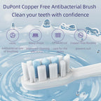 Juego de cepillos de dientes eléctricos sónicos Xiaomi MIJIA T302, 4 cabezales de cepillo, IPX8, resistente al agua, carga inalámbrica, cepillo de dientes electrónico