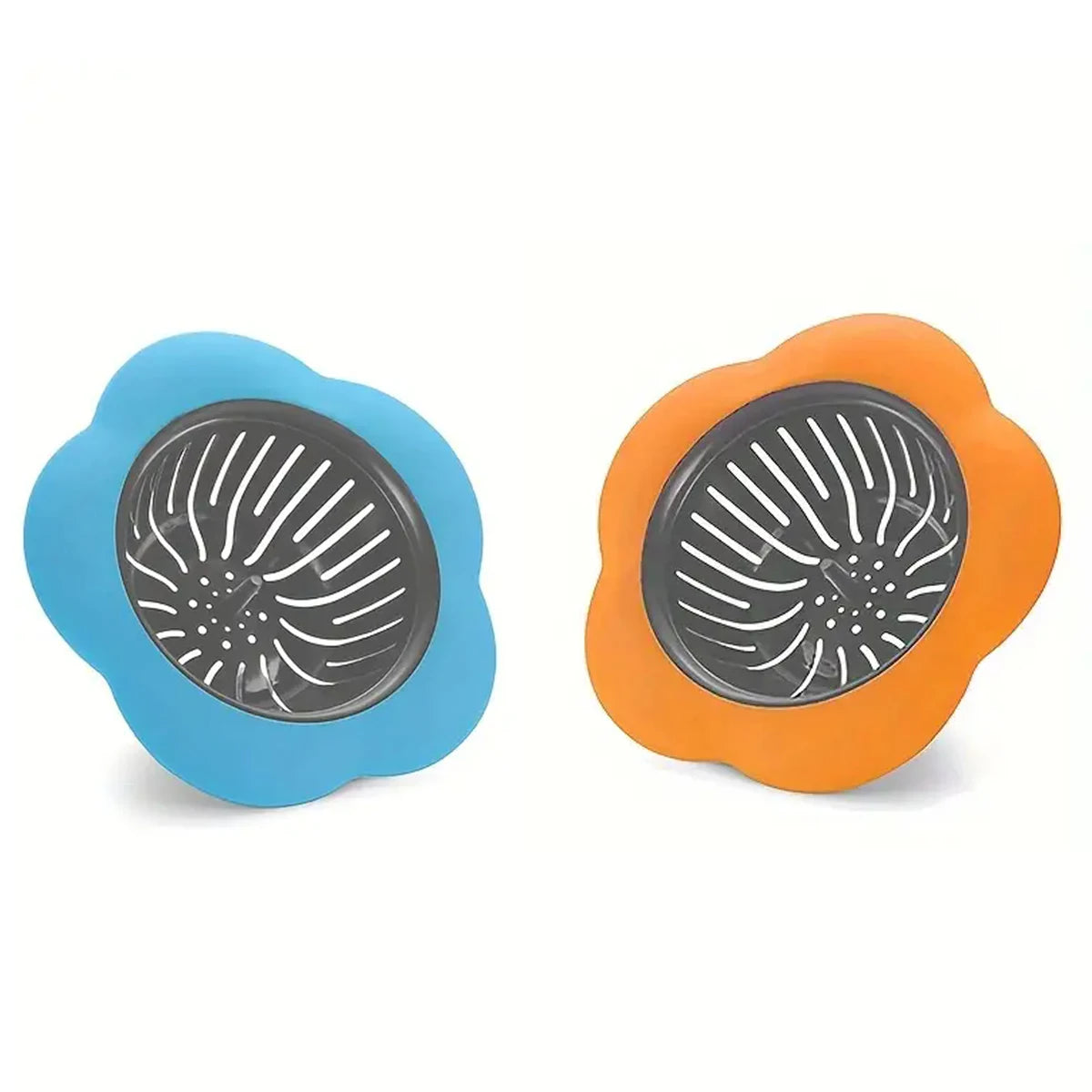 Colador de fregadero de cocina de silicona, tapón de red de filtro de drenaje antiobstrucción para desagües de 4,5 pulgadas de diámetro, evita zuecos y bloques, 2 uds.