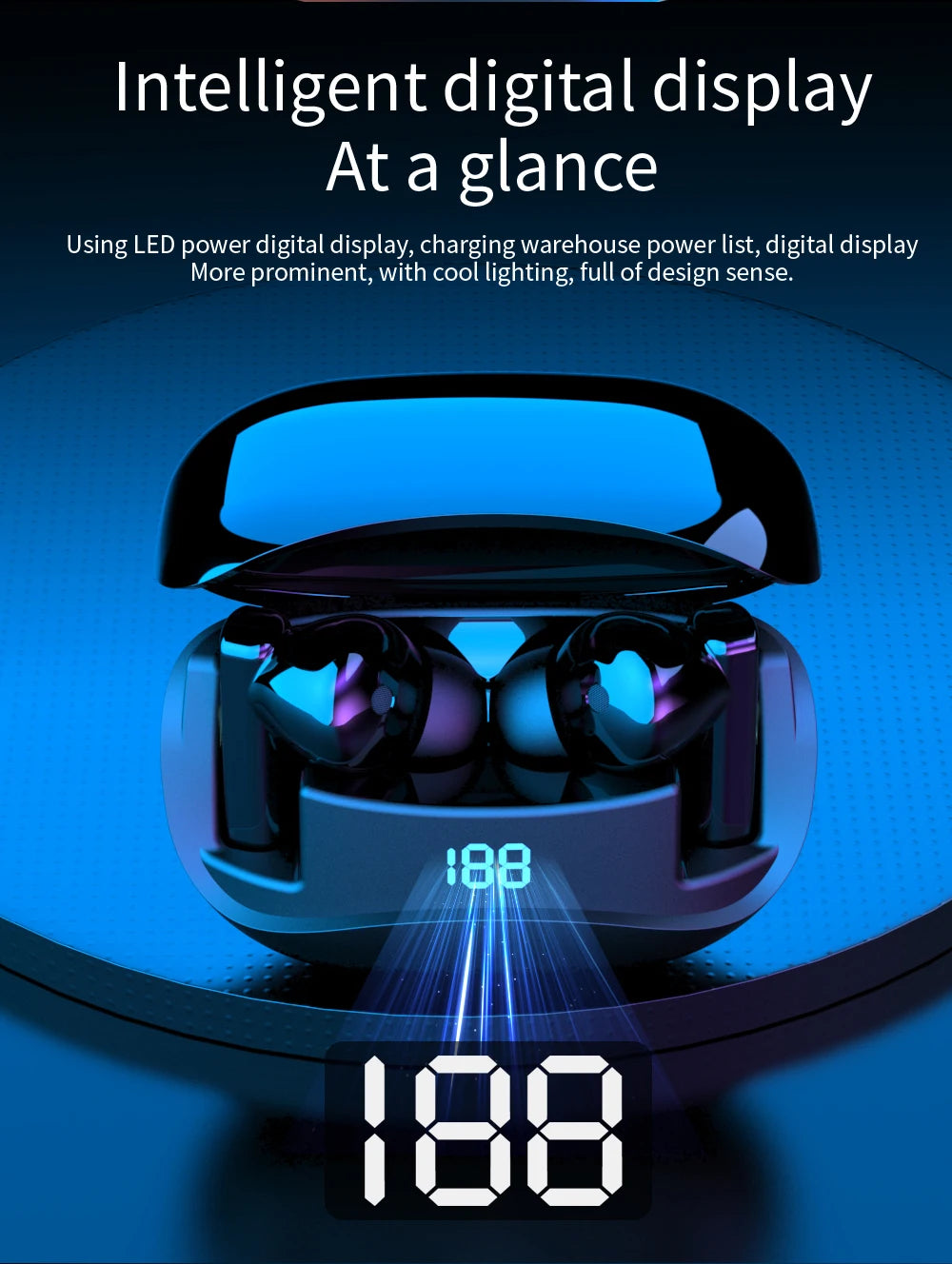 Auriculares Bluetooth inalámbricos verdaderos de alta calidad TWS Mate60, tiempo de reproducción de 12 horas, sonido nítido con pantalla LED de batería