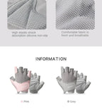 Guantes antideslizantes de medio dedo para entrenamiento de peso pesado para gimnasio, guantes de culturismo para hombres y mujeres, soporte para muñeca, deportes de levantamiento de pesas