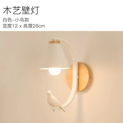 Lámpara de pared de madera moderna, modelo creativo de resina, lámparas de pared para sala de estar, dormitorio, habitación de niños, accesorios de iluminación nórdicos para decoración del hogar