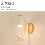Lámpara de pared de madera moderna, modelo creativo de resina, lámparas de pared para sala de estar, dormitorio, habitación de niños, accesorios de iluminación nórdicos para decoración del hogar