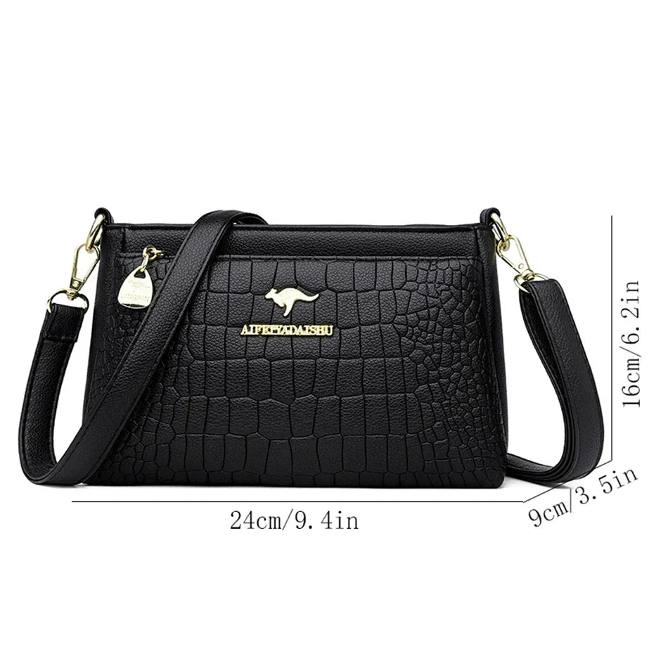 Bolso de mano bordado para mujer, bolsos de cuero de alta calidad para mujer, bolso de hombro para mujer, bolsos cruzados pequeños para mujer, bolso principal 2024