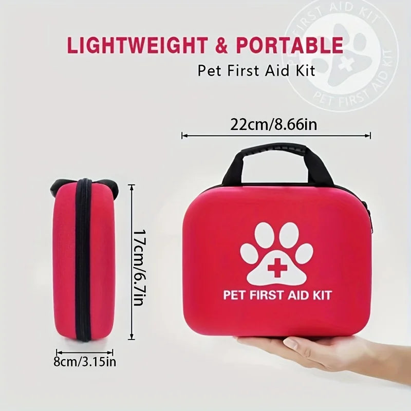 Botiquín de primeros auxilios para mascotas: contiene suministros de emergencia y manta de emergencia, apto para senderismo, camping y mochilero.