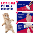 Rodillo removedor de pelo para mascotas, removedor de pelo para perros y gatos con Base autolimpiante, herramienta eficiente para depilación de animales, perfecta para muebles