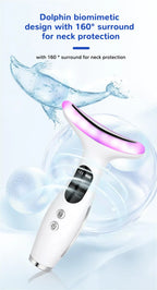 Dispositivo de belleza Facial y de cuello 2 en 1, masaje de vibración de alta frecuencia, dispositivo antienvejecimiento para estiramiento de la piel, herramienta de cuidado de la piel para uso doméstico