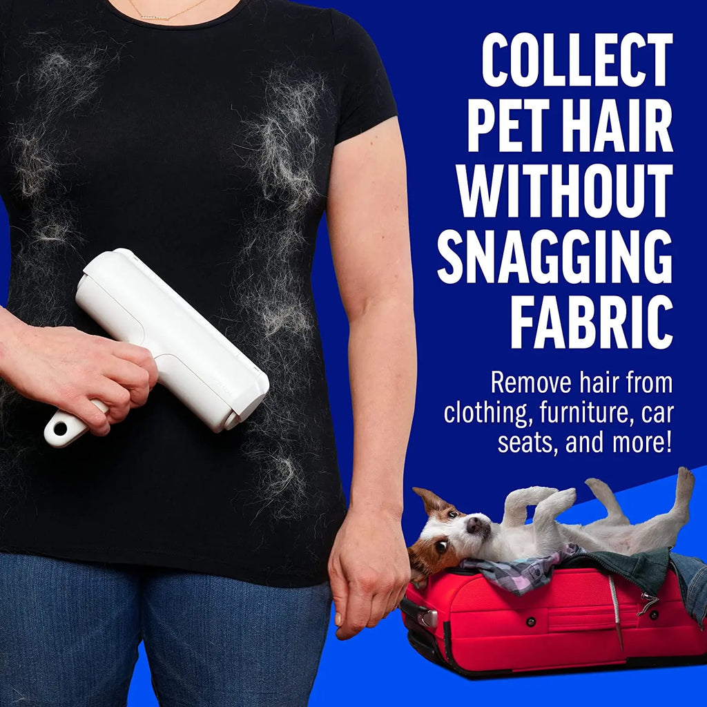 Rodillo removedor de pelo para mascotas, removedor de pelo para perros y gatos con Base autolimpiante, herramienta eficiente para depilación de animales, perfecta para muebles
