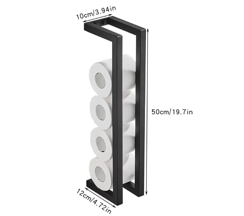 Toallero de baño, estante de almacenamiento de toallas de baño, rollo de toalla de baño de Hotel, estante de papel, colgante de pared negro de acero inoxidable de doble uso
