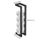 Toallero de baño, estante de almacenamiento de toallas de baño, rollo de toalla de baño de Hotel, estante de papel, colgante de pared negro de acero inoxidable de doble uso
