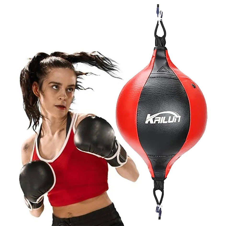 Bola de boxeo de calidad PU, bolsa de boxeo de pera, bolas de velocidad de reacción, entrenamiento de Fitness, bola colgante de velocidad de boxeo