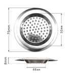 Colador de drenaje de agua para fregadero de cocina, cubierta de drenaje de piso de baño de acero inoxidable, filtro de colector de pelo de ducha, accesorios de fregadero de cocina