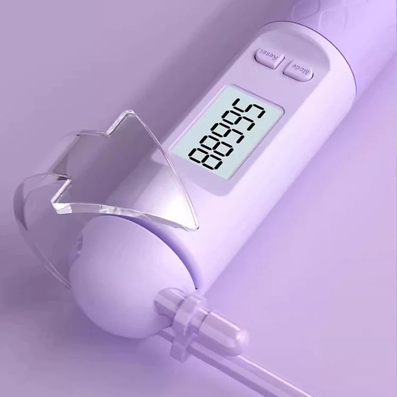 Cuerda para saltar Digital inteligente con función de conteo automático, diseño ponderado inalámbrico para entrenamiento cardio en interiores y exteriores, quema de grasa en casa