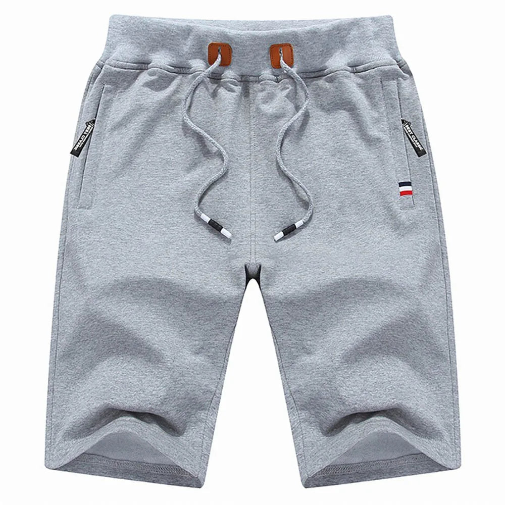 Pantalones cortos informales para hombre, novedad de verano, pantalones cortos informales a la moda para hombre, pantalones cortos transpirables de Color sólido para Fitness, pantalones cortos con cordón para hombre
