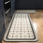 Alfombra de cocina con estampado absorbente, alfombra antideslizante para pasillo, alfombras largas para sala de estar, dormitorio, entrada, felpudo para baño