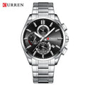 Relojes CURREN para hombre, relojes de lujo de primeras marcas para hombre, cronógrafo Original resistente al agua de acero inoxidable, fase lunar, fecha, esfera giratoria
