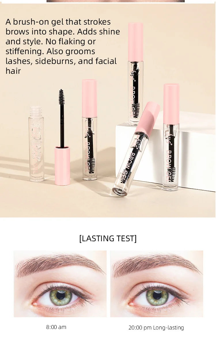 Crema de estilismo para cejas, Gel transparente resistente al agua, fijación de larga duración, maquillaje Natural, crema cosmética líquida transparente para estilizar cejas