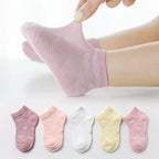 5 pares de calcetines para niños de 1 a 12 años 2025 primavera/verano niños niñas malla calcetines finos transpirables calcetines suaves y cómodos calcetines para niños