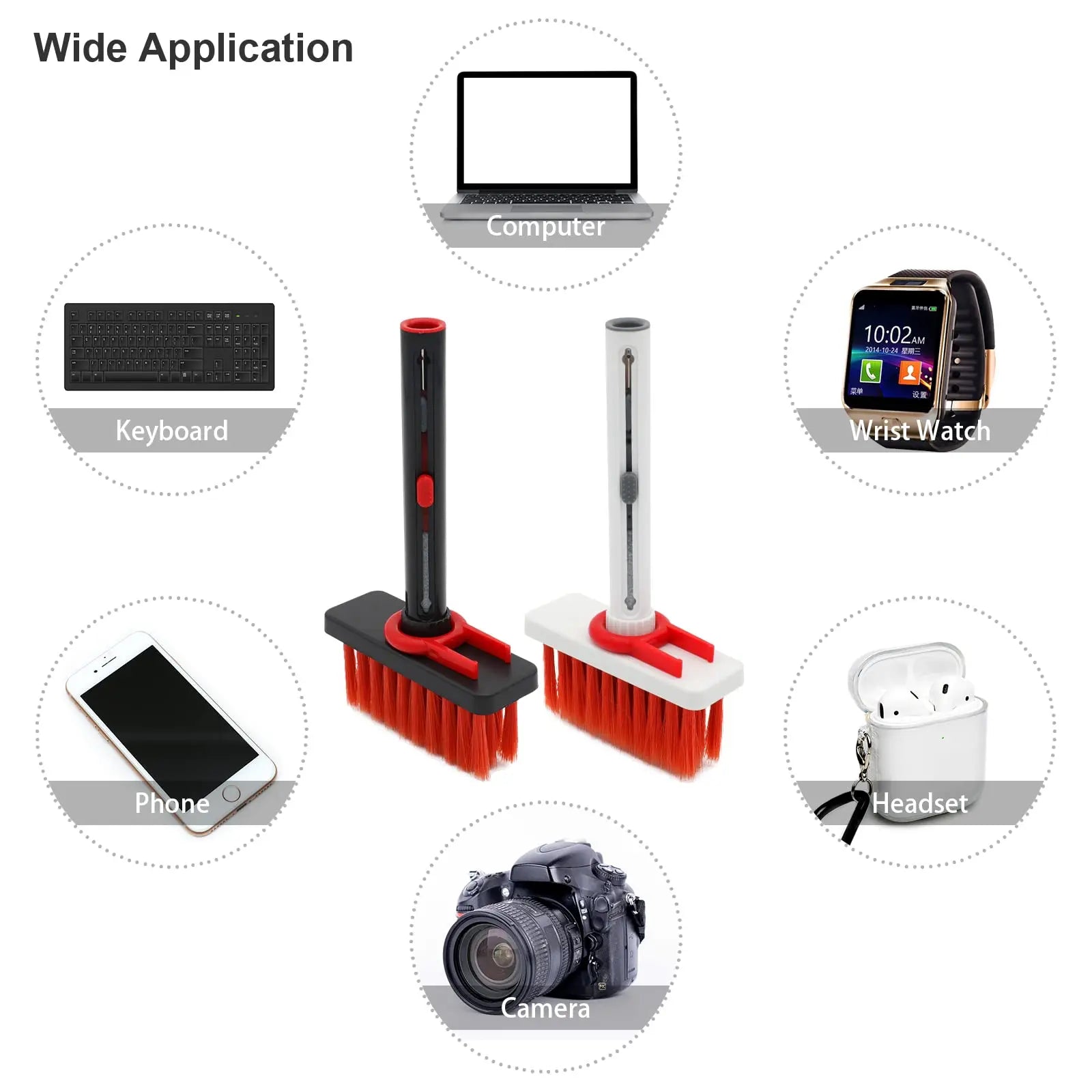 Kit de cepillo de limpieza de teclado 5 en 1, extractor de teclas, limpiador de auriculares para Airpods Pro 1 2 3, caja de auriculares Bluetooth, herramientas de limpieza