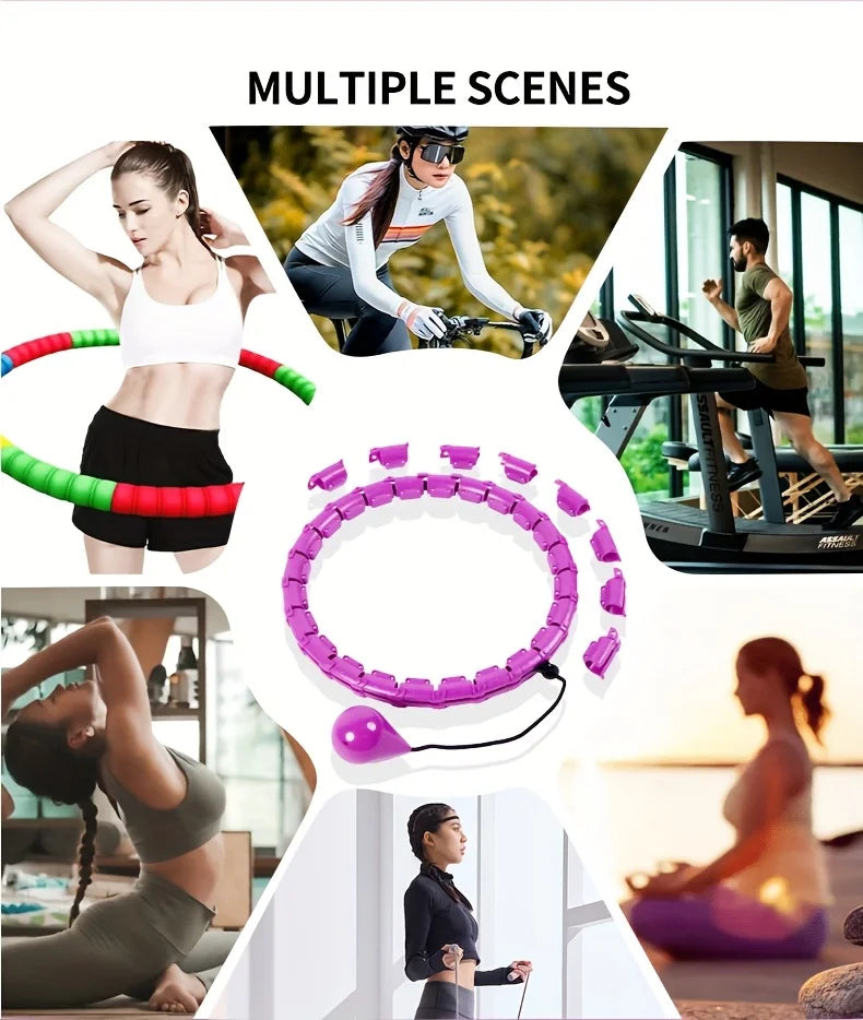 Círculo de ejercicios y masaje multiseesiones ajustable y desmontable, círculo de entrenamiento de cintura y Pilates 2 en 1 para fitness