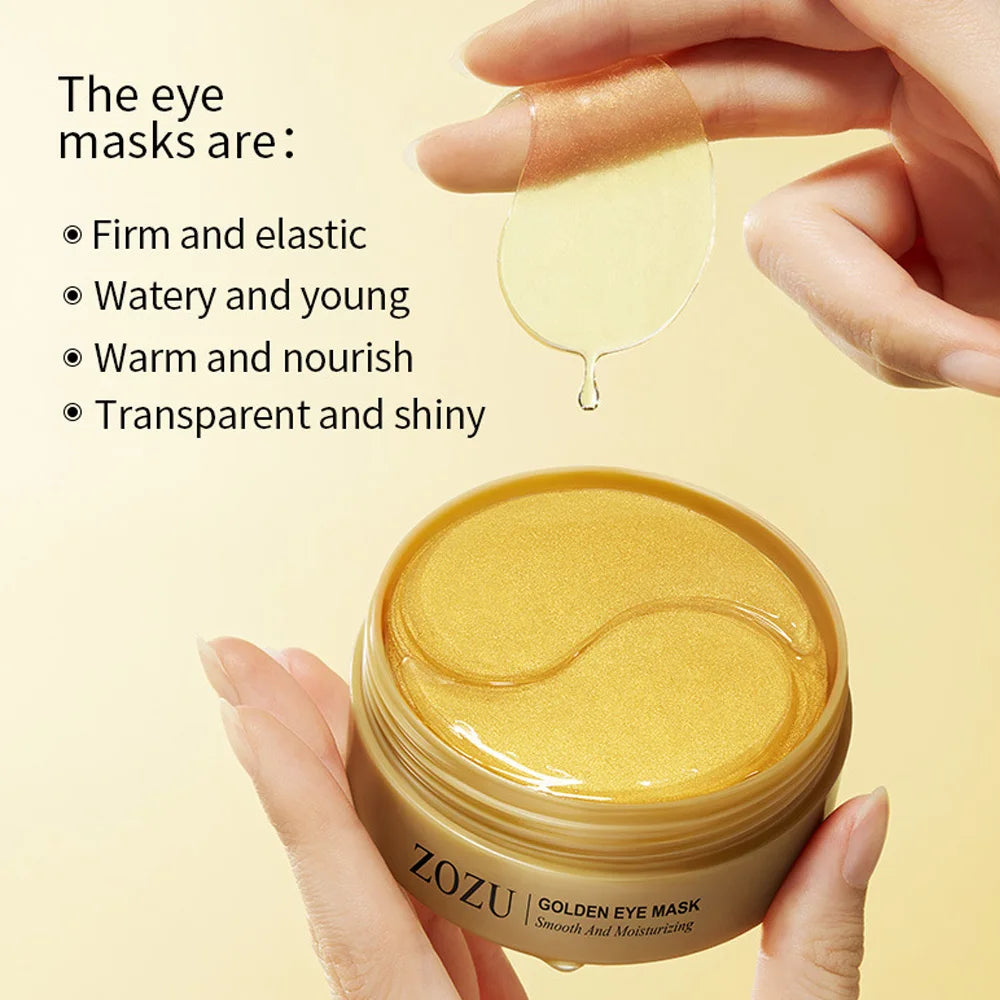 Mascarilla de ojos de colágeno dorado de aguacate, bolsas para ojos antiojeras, parches hidratantes reafirmantes para los ojos, crema reparadora para los ojos, productos para el cuidado de la piel