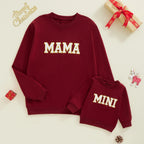Citgeett primavera mamá y yo trajes a juego 0-3Y Bordado de letras jerseys de manga larga otoño sudadera Tops
