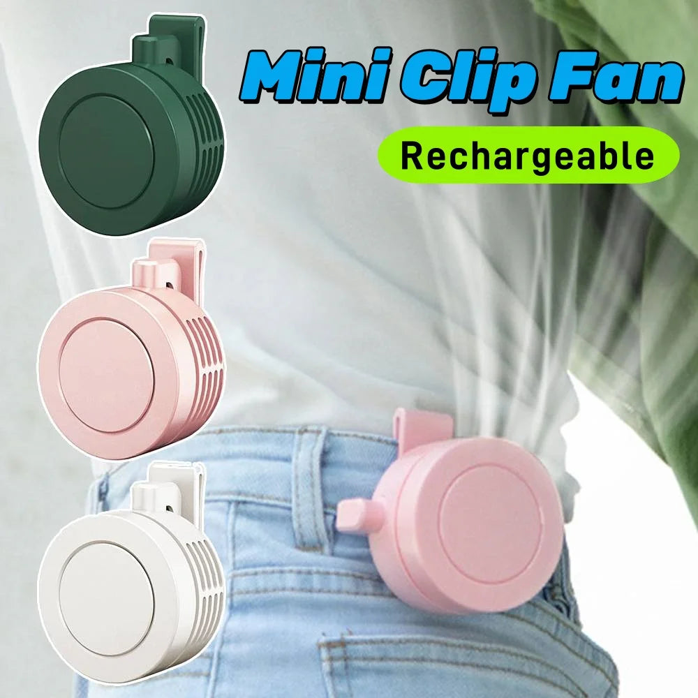 Mini ventilador con Clip con ventilador de camisa de 3 velocidades, batería recargable, ventilador Personal para ropa corporal para exteriores, ventilador de cintura de refrigeración de cuerpo completo