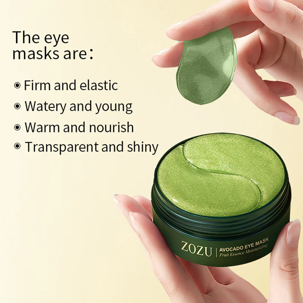 Mascarilla de ojos de colágeno dorado de aguacate, bolsas para ojos antiojeras, parches hidratantes reafirmantes para los ojos, crema reparadora para los ojos, productos para el cuidado de la piel