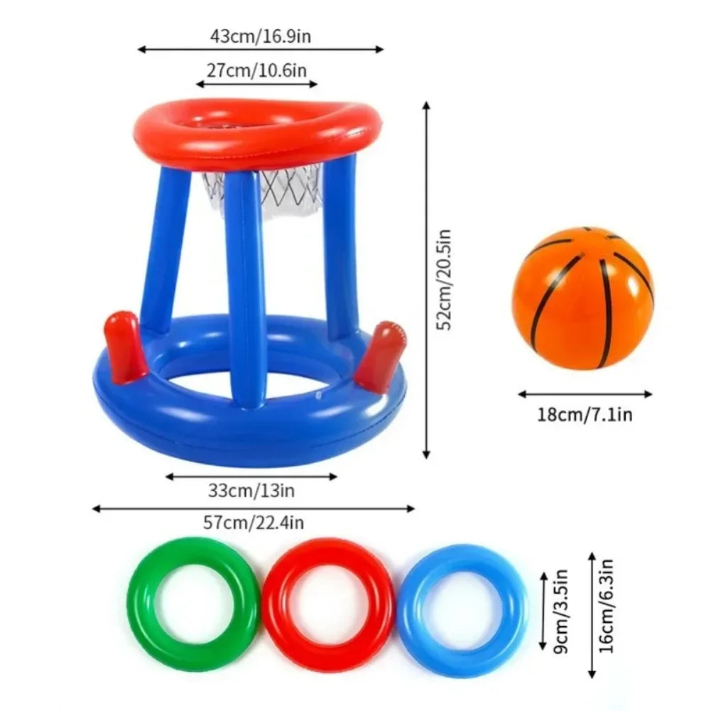 Juguete de agua para natación al aire libre, soporte de baloncesto acuático, piscina flotante inflable, juguete de playa, herramienta de piscina divertida de verano