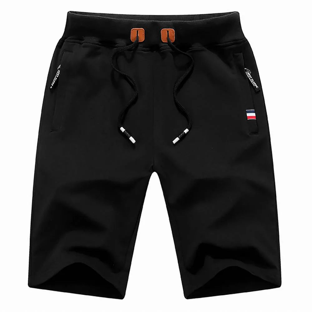 Pantalones cortos informales para hombre, novedad de verano, pantalones cortos informales a la moda para hombre, pantalones cortos transpirables de Color sólido para Fitness, pantalones cortos con cordón para hombre