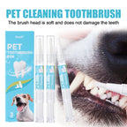 Lápiz Limpiador Dental para Mascotas con Cepillo Suave y Gel Dental para Perros y Gatos, Control de Sarro, Aliento Fresco, Calma las Encías, Fórmula Suave, 3 Unidades por Caja
