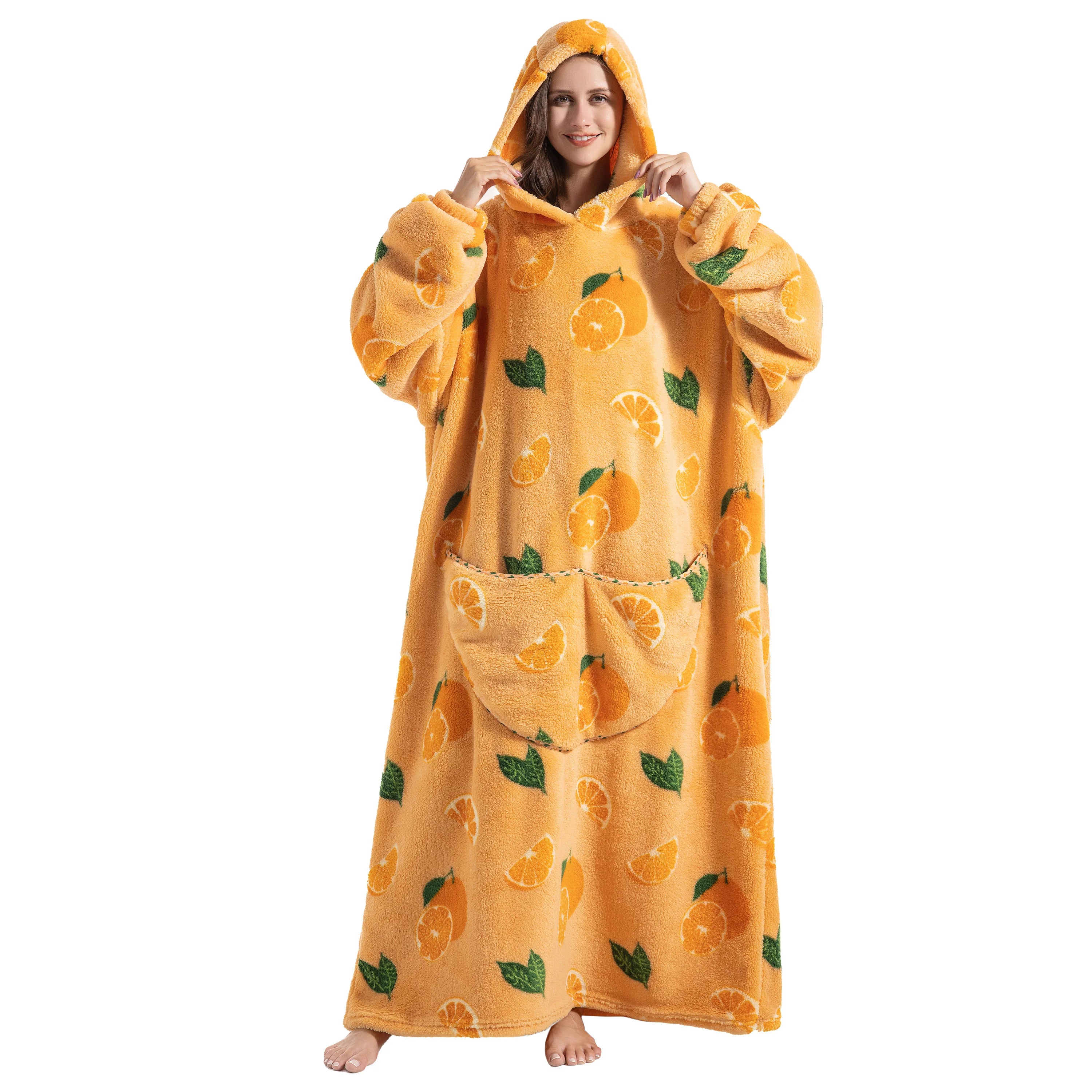 2023 nueva manta usable de TV de gran tamaño Extra larga cálida lana de felpa invierno Sherp Sudadera con capucha hombres mujeres sudadera suave regalos