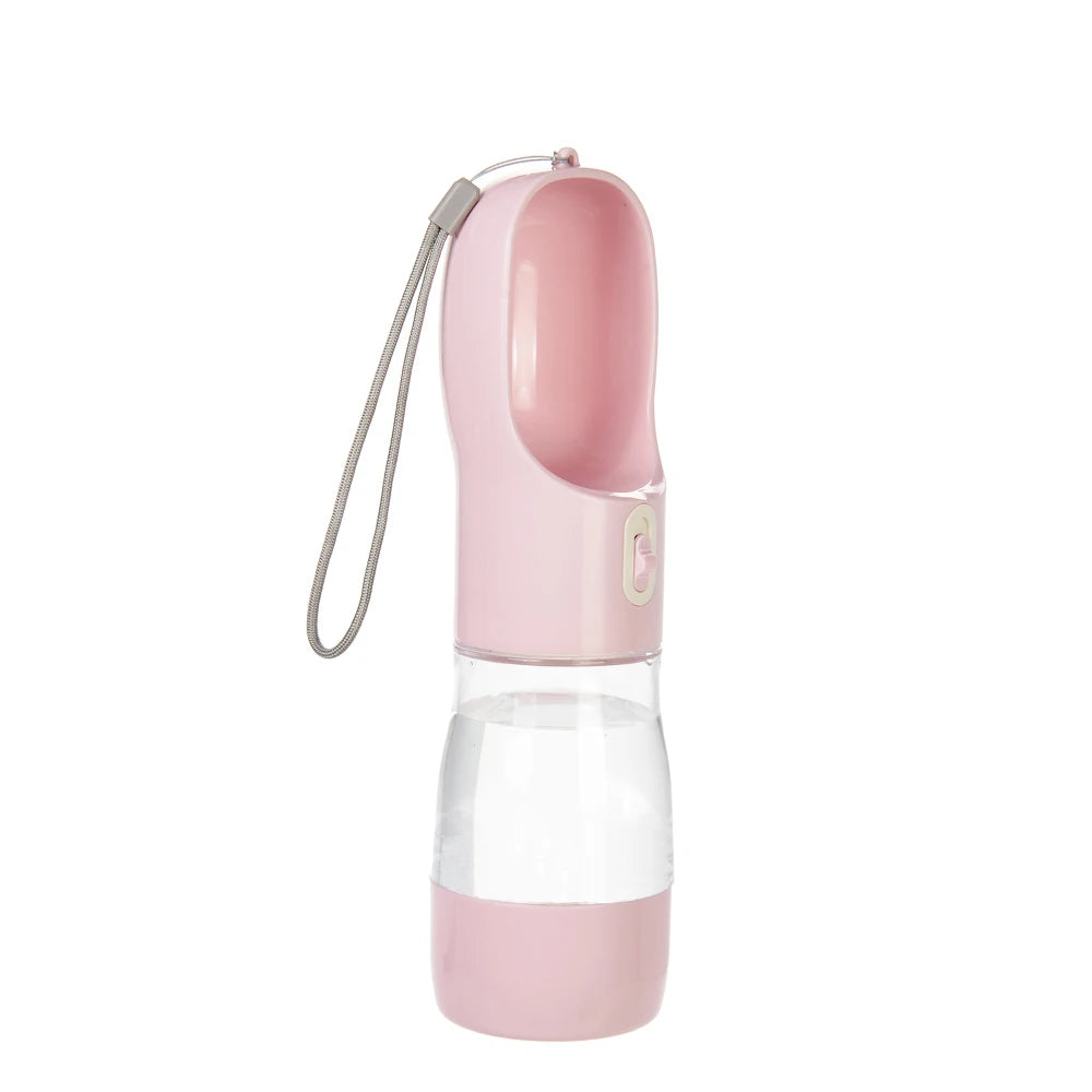 Dispensador portátil de botellas de agua para perros 2 en 1, alimentador de agua y comida para mascotas, cuencos para caminar al aire libre, senderismo, para gatos pequeños y perros