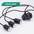 Luces colgantes lineales E27 Simple negro/blanco/plata 90-260v Bar cafetería accesorios de iluminación interior decoración lámpara colgante restaurante