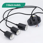 Luces colgantes lineales E27 Simple negro/blanco/plata 90-260v Bar cafetería accesorios de iluminación interior decoración lámpara colgante restaurante