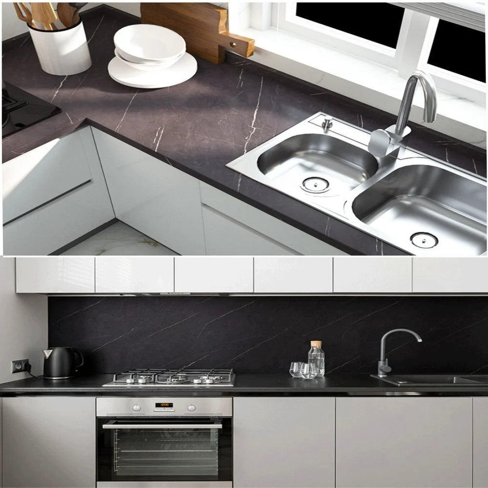 Pegatinas gruesas de mármol mate, papel tapiz autoadhesivo para cocina, a prueba de aceite, gabinetes de escritorio, encimeras, muebles, película decorativa