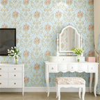 Papel tapiz europeo autoadhesivo flor pastoral pegatinas de pared de lujo autoadhesivo dormitorio sala de estar pared de fondo del hogar wal