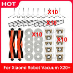 Compatible con Xiaomi Robot aspirador X20 + / X20 Plus, piezas de repuesto, accesorios, Cepillo Lateral principal, filtro Hepa, paño de mopa, bolsa para polvo