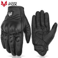 Guantes de cuero Vintage para motocicleta para hombre, Guantes negros resistentes al desgaste con pantalla táctil, antideslizantes, Retro, novedad de verano 2023