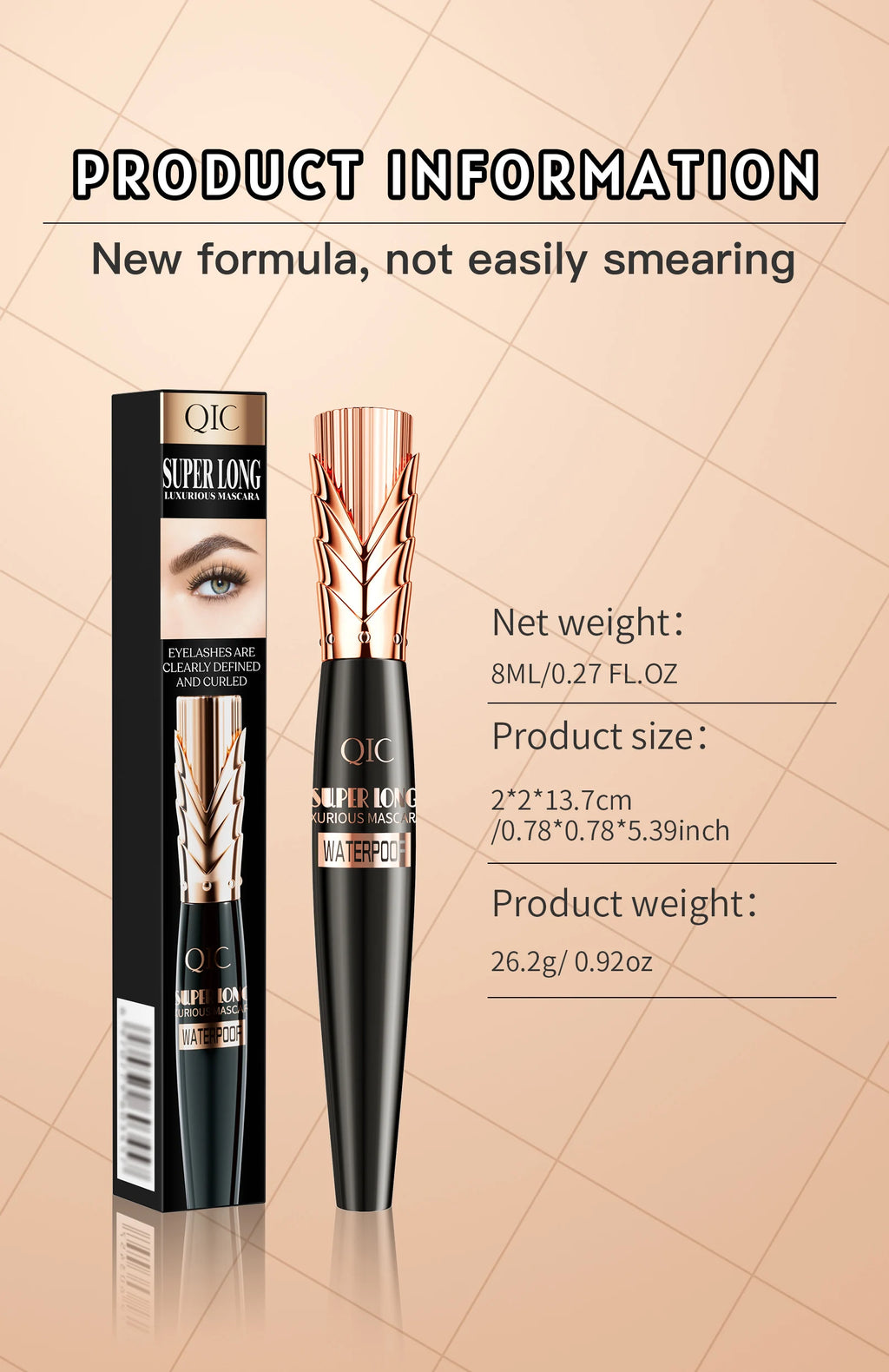 Máscara de pestañas resistente al agua 5D, extensión de pestañas, máscara de fibra de seda gruesa, maquillaje femenino, herramientas cosméticas para ojos para regalos