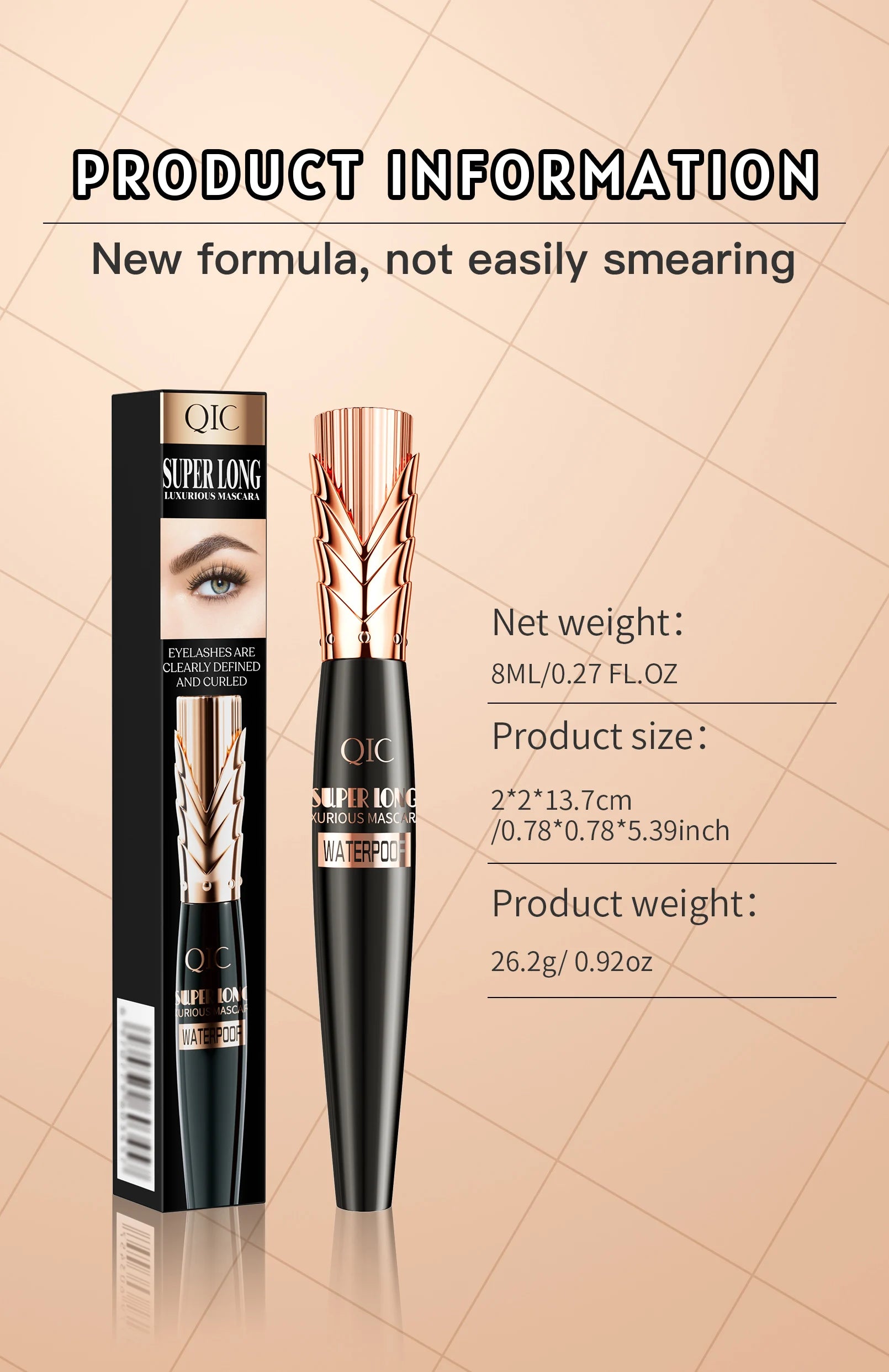 Máscara de pestañas resistente al agua 5D, extensión de pestañas, máscara de fibra de seda gruesa, maquillaje femenino, herramientas cosméticas para ojos para regalos
