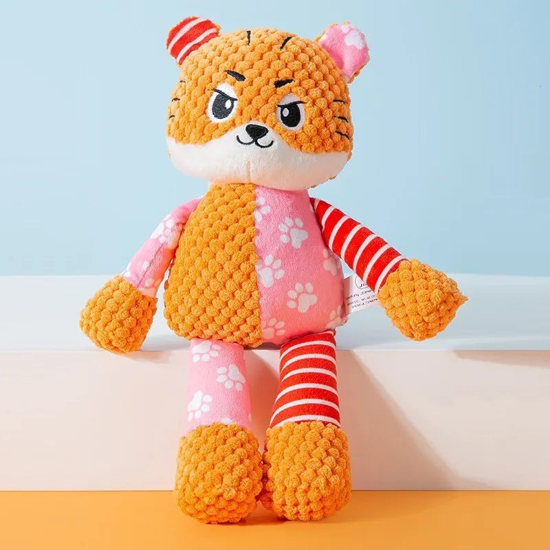 Juguete de peluche para mascotas, rompecabezas para perros y gatos, animales bonitos, resistente a mordeduras, interactivo, chirriante, limpieza de dientes de perro, juguete para masticar, suministros para mascotas