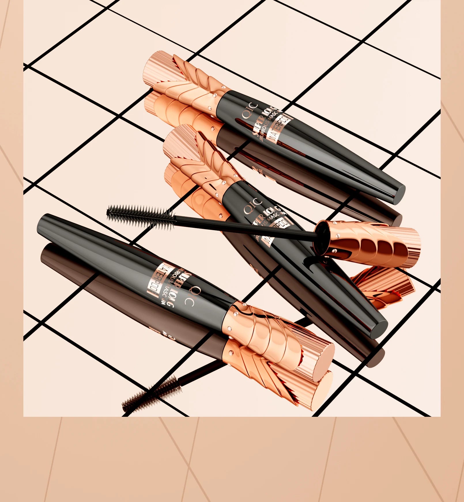 Máscara de pestañas resistente al agua 5D, extensión de pestañas, máscara de fibra de seda gruesa, maquillaje femenino, herramientas cosméticas para ojos para regalos