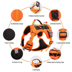 Arnés para Mascotas Multifuncional de Nailon Reflectante, Arnés Ajustable para Perros, Arnés de Pecho para Perros con Control Cómodo y Sin Tirones, Suministros para Mascotas